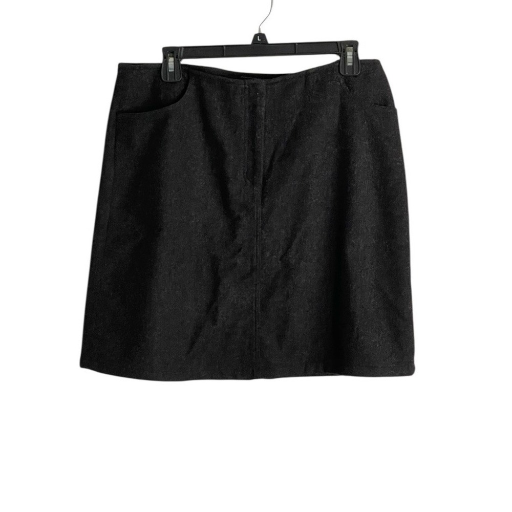 American Eagle Outfitters Vintage Y2K Wool Blend Mini Skirt Sz 12 Solid Charcoal
